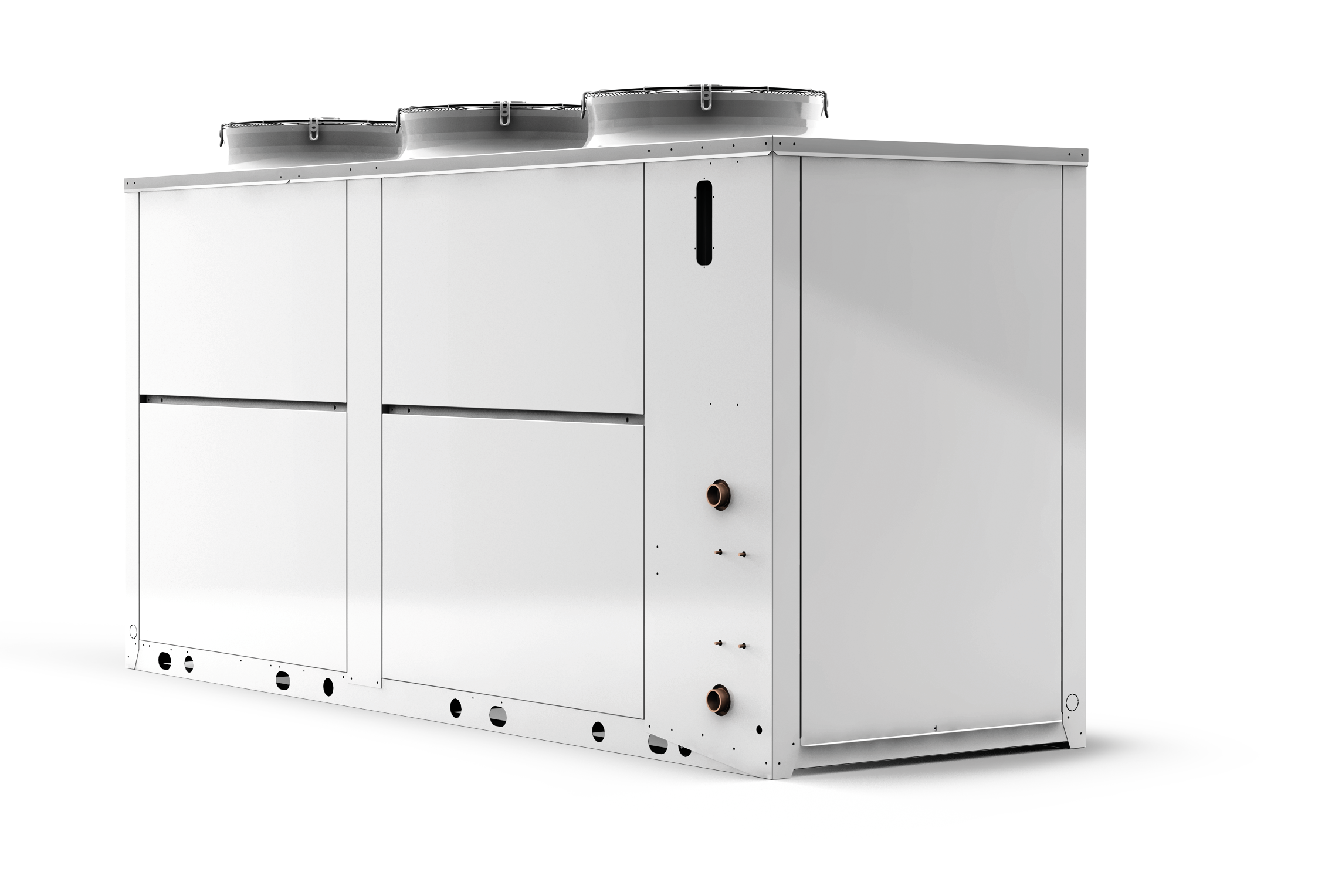 Air-cooled chillers and heat pumps